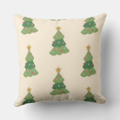 Christmas Pillow with Red & Pink Ornaments クッション (裏面)