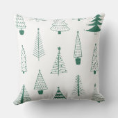 Christmas Pillow with Stylized Trees クッション (裏面)
