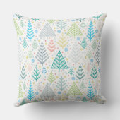 Christmas Pillow with Trees & Snowflakes クッション (裏面)