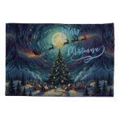 Christmas Pillowcase Standard 20x30 Starry Night 枕カバー (裏面)