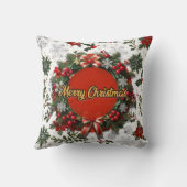 Christmas pillows with snowflakes クッション (裏面)