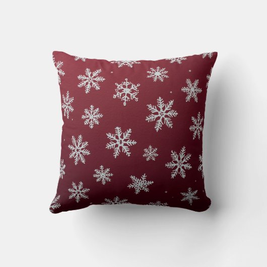 Christmas pillows with snowflakes クッション (裏面)