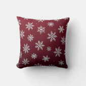Christmas pillows with snowflakes クッション (正面)