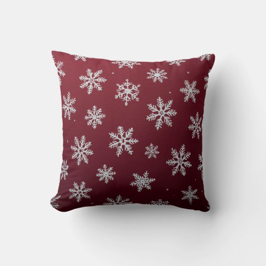 Christmas pillows with snowflakes クッション (正面)