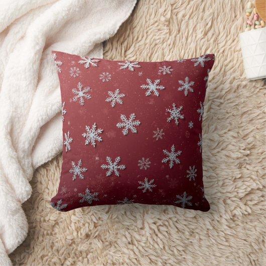 Christmas pillows with snowflakes クッション (ブランケット)