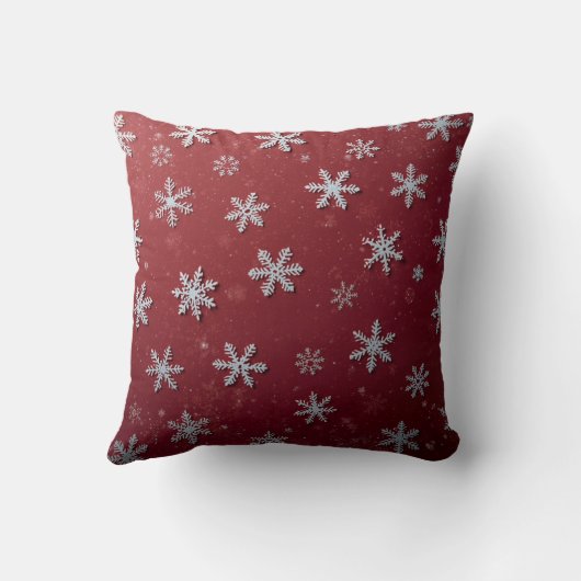 Christmas pillows with snowflakes クッション (裏面)