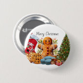 Christmas pin/ 缶バッジ (正面&裏面)