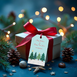Christmas Pine  Forest Tree Merry Christmas ギフトタグ