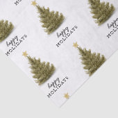 Christmas Pine Tree Happy Holidays Typography 薄葉紙 (詳細)
