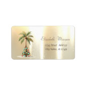  Christmas Pine Tree Palm Balls Gold  ラベル (正面)
