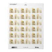  Christmas Pine Tree Palm Balls Gold  ラベル (フルシート)