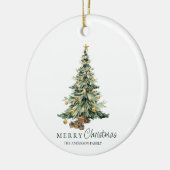 Christmas Pine Tree Photo Family Ornament セラミックオーナメント (左)