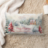 Christmas Pine Trees ランバークッション (ブランケット)