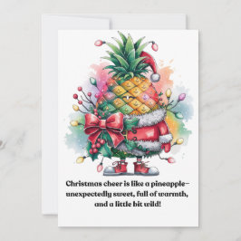 Christmas pineapple tree watercolor シーズンカード