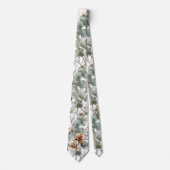 Christmas Pinecone and Berries Neck Tie ネクタイ (正面)