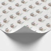 Christmas Pink and Green Brushstroke ラッピングペーパー (角)