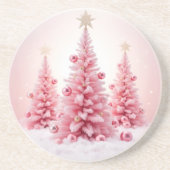 Christmas Pink Coasters コースター (正面)