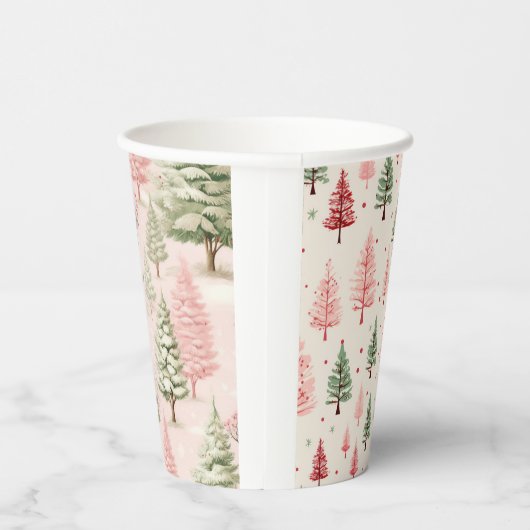 Christmas pink cup. 紙コップ (右)