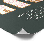 Christmas Pink Gingerbread House Custom Sign ポスター (角)