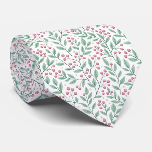Christmas Pink Pattern Neck Tie ネクタイ (ロール)