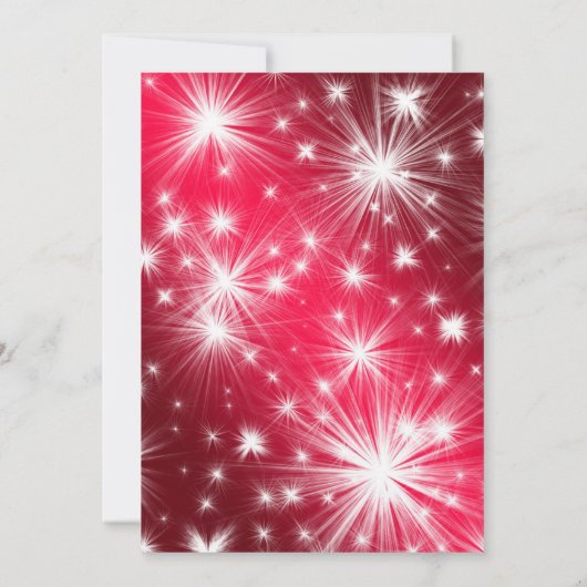 Christmas Pink Reindeer Holidays Elegant 招待状 (裏面)