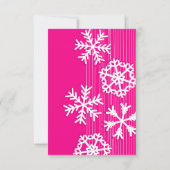 Christmas Pink Snowflake RSVP Card (裏面)