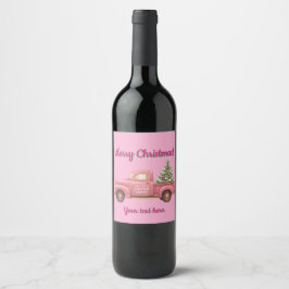 Christmas Pink Wine bottle Label ワインラベル