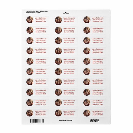 Christmas Pit Bull Puppy Dogs ラベル (フルシート)