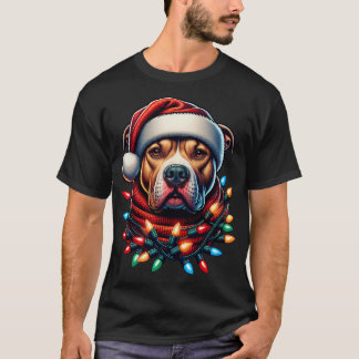 Christmas Pit bull Xmas Pit Bull Mom Dog Lover Tシャツ