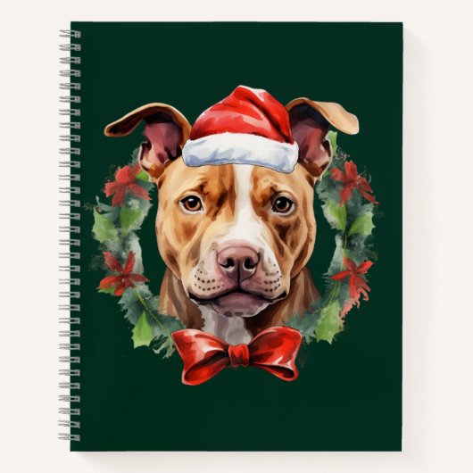Christmas Pitbull ノートブック (正面)