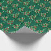 Christmas pixelated tree wrapping paper ラッピングペーパー (角)
