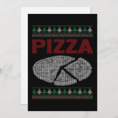 Christmas Pizza Lover Funny Winter Holiday Gift シーズンカード (正面/裏面)