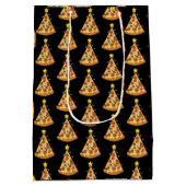 Christmas Pizza Lover Holiday Dinner Xmas Night  ミディアムペーパーバッグ (裏面)