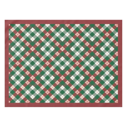 Christmas Plaid テーブルクロス (正面(横))