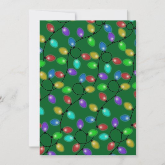 Christmas Plaid And Glowing Lights  招待状 (裏面)