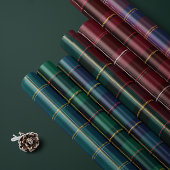 Christmas plaid classic holiday simple ラッピングペーパー