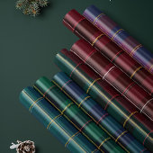 Christmas plaid classic holiday simple ラッピングペーパー