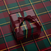Christmas plaid classic holiday simple ラッピングペーパー