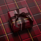Christmas plaid classic holiday simple ラッピングペーパー
