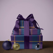 Christmas plaid classic holiday simple ラッピングペーパー