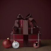 Christmas plaid classic holiday simple ラッピングペーパー