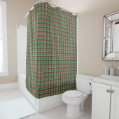 Christmas Plaid Curtain Red Green Gift for Home シャワーカーテン (インサイチュ)