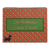 Christmas Plaid Family Pictures カレンダー (カバー)