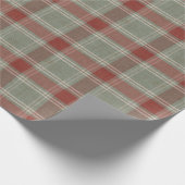 Christmas Plaid Gift Wrap - Festive Xmas Packaging ラッピングペーパー (角)