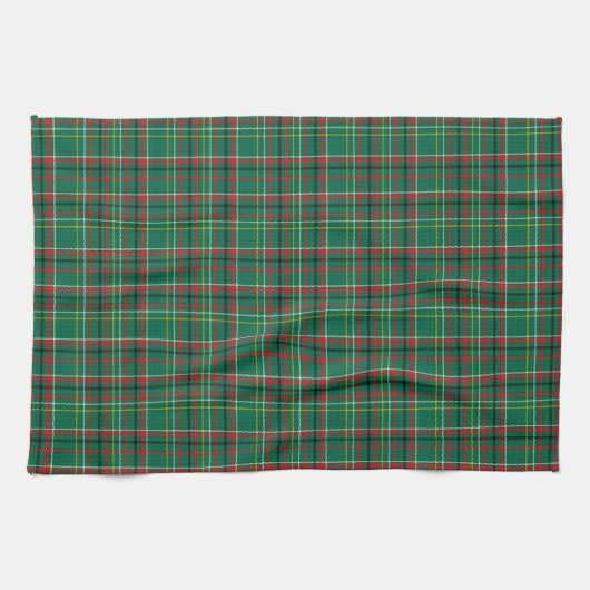 Christmas Plaid Green Pattern-23914 キッチンタオル (横)