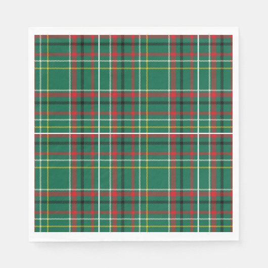 Christmas Plaid Green Pattern-23914 スタンダードランチョンナプキン (正面)