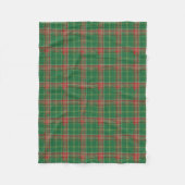Christmas Plaid Green with Red フリースブランケット (正面)