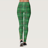 Christmas Plaid Green with Tree レギンス (裏面)
