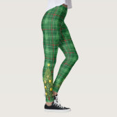 Christmas Plaid Green with Tree レギンス (右)