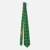 Christmas Plaid in Green with Tree ネクタイ (裏面)